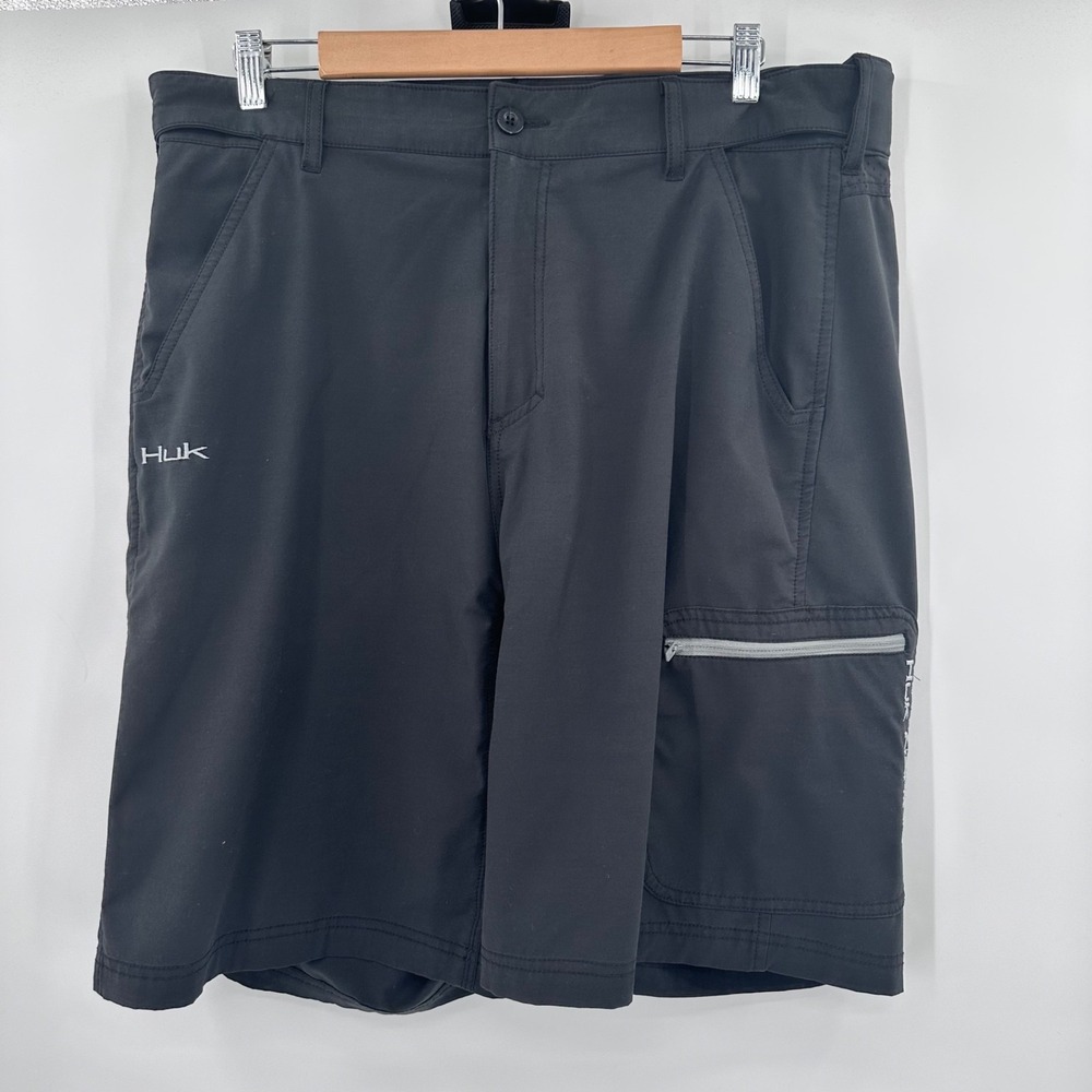 Hulk Performance Fishing Board‎ Shorts Men's Size 38 Black Outdoors Boating